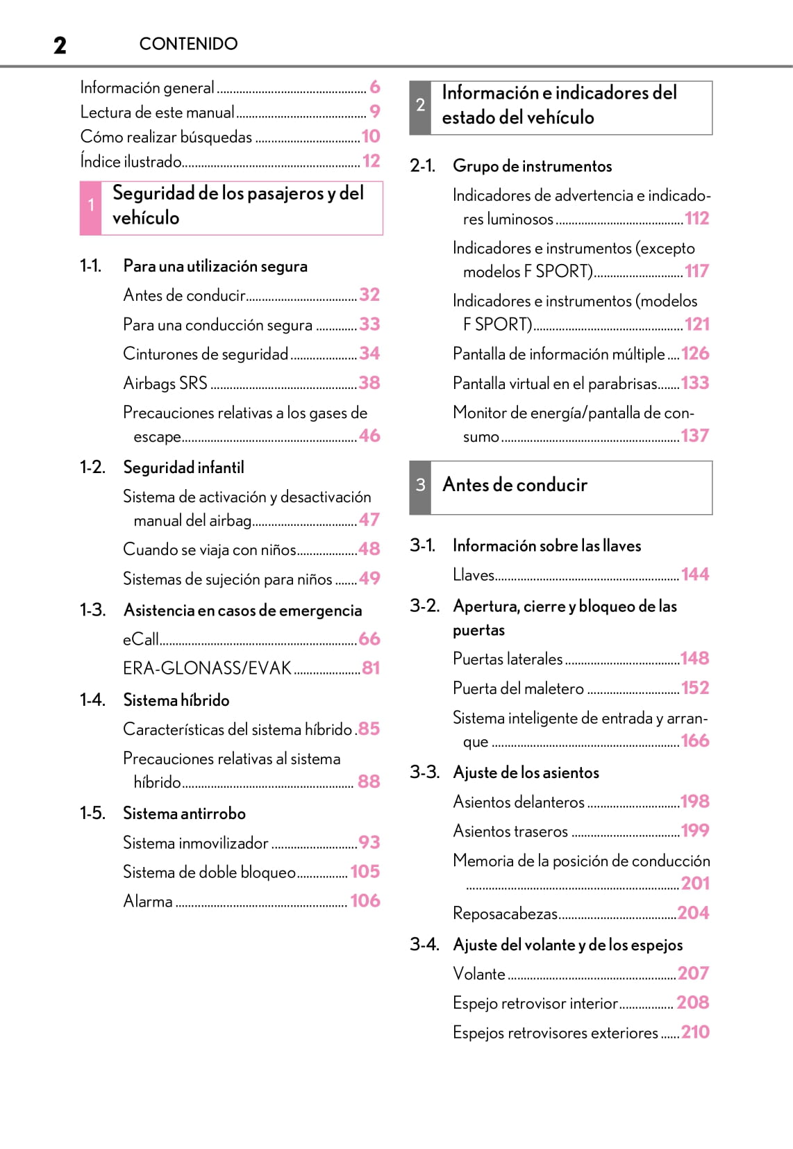 2018-2019 Lexus UX 200 Owner's Manual | Spanish