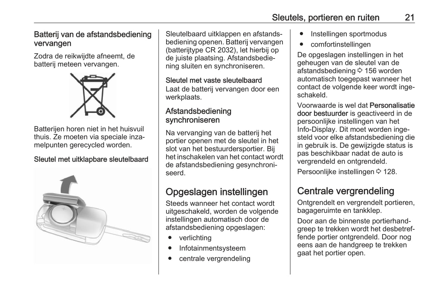 2016-2017 Opel Zafira/Zafira Tourer Owner's Manual | Dutch