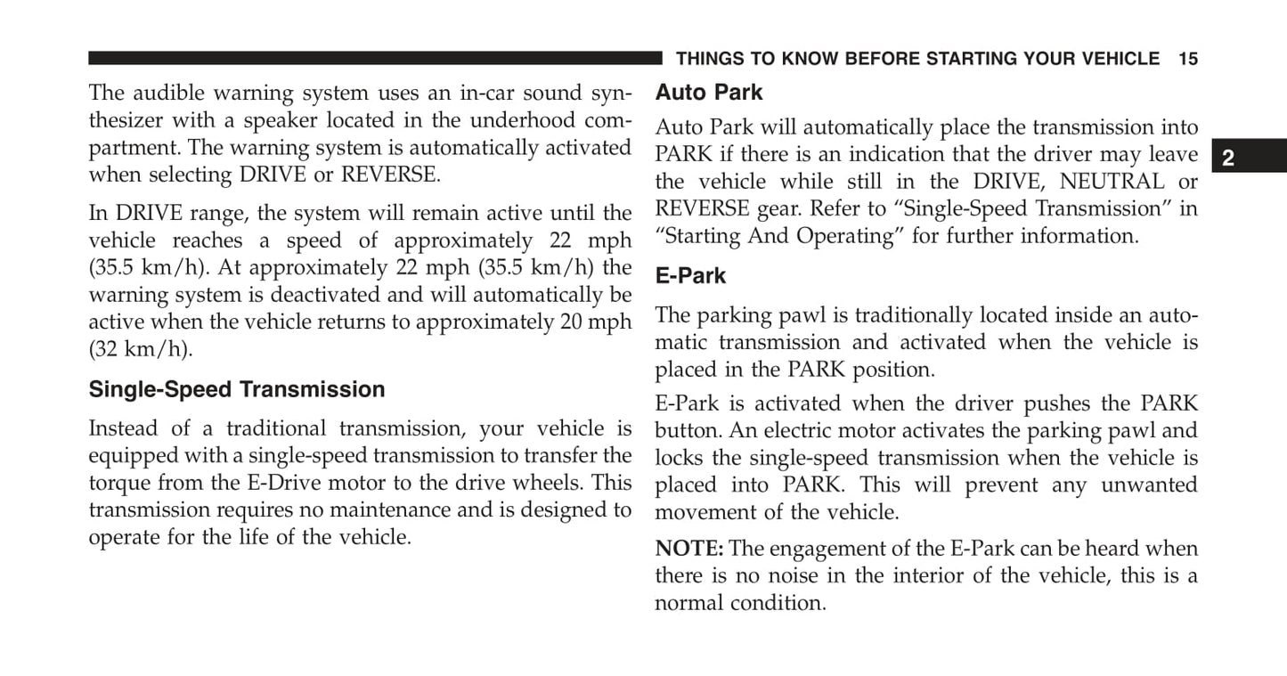 2015 Fiat 500e Owner's Manual | English