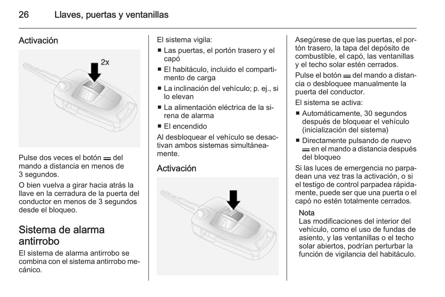 2015-2016 Opel Antara Manuel du propriétaire | Espagnol