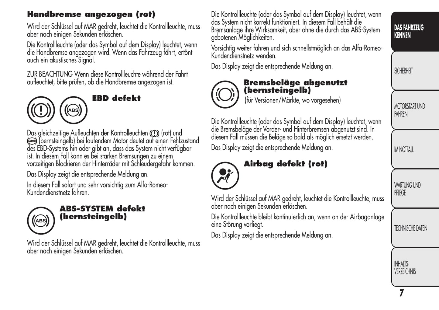 2008-2014 Alfa Romeo MiTo Owner's Manual | German