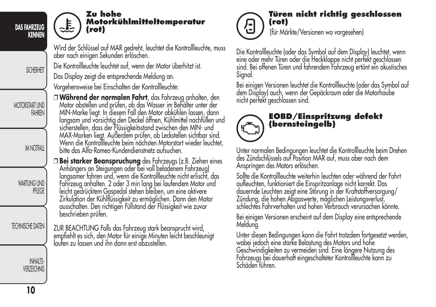 2008-2014 Alfa Romeo MiTo Owner's Manual | German