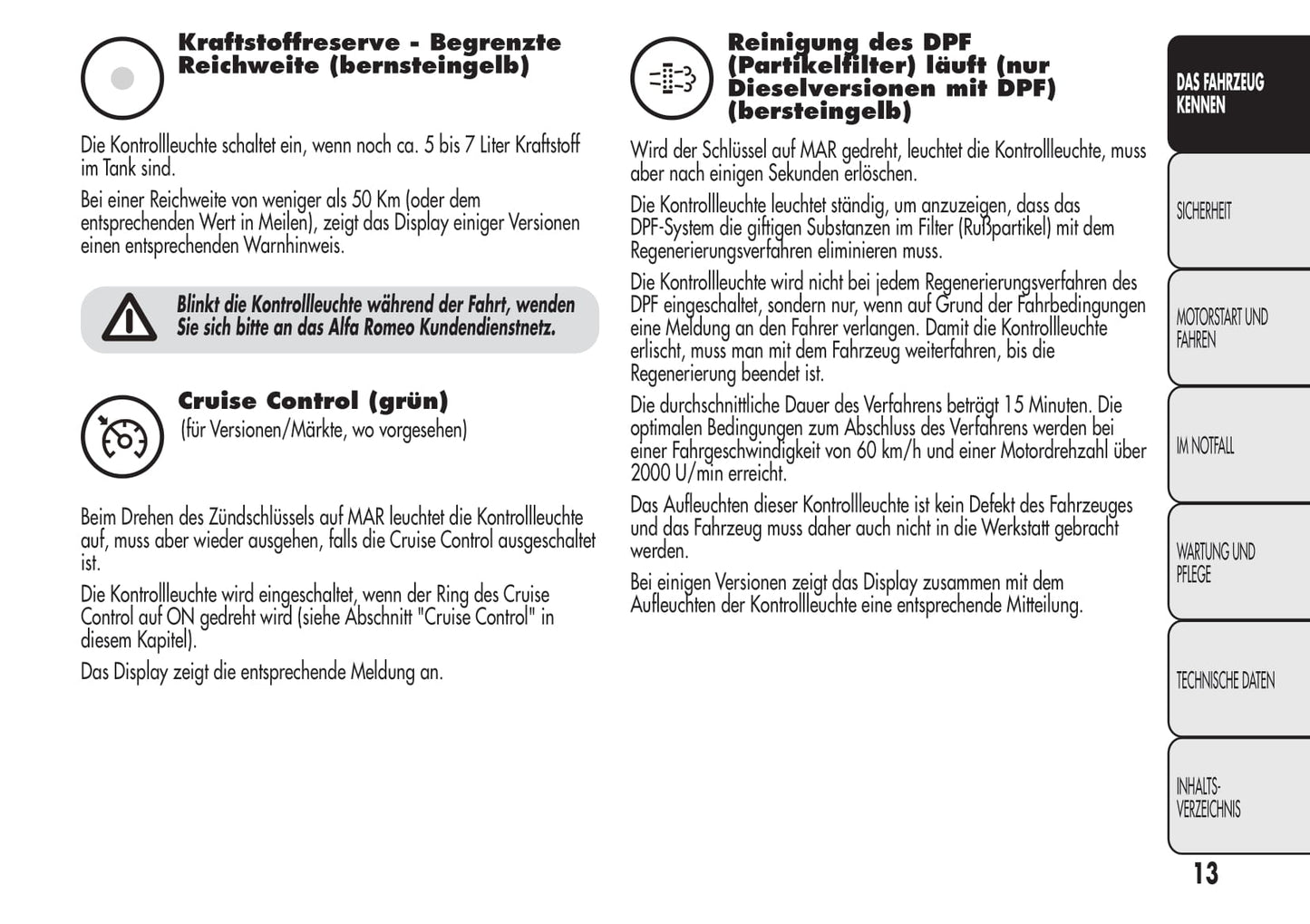 2008-2014 Alfa Romeo MiTo Owner's Manual | German