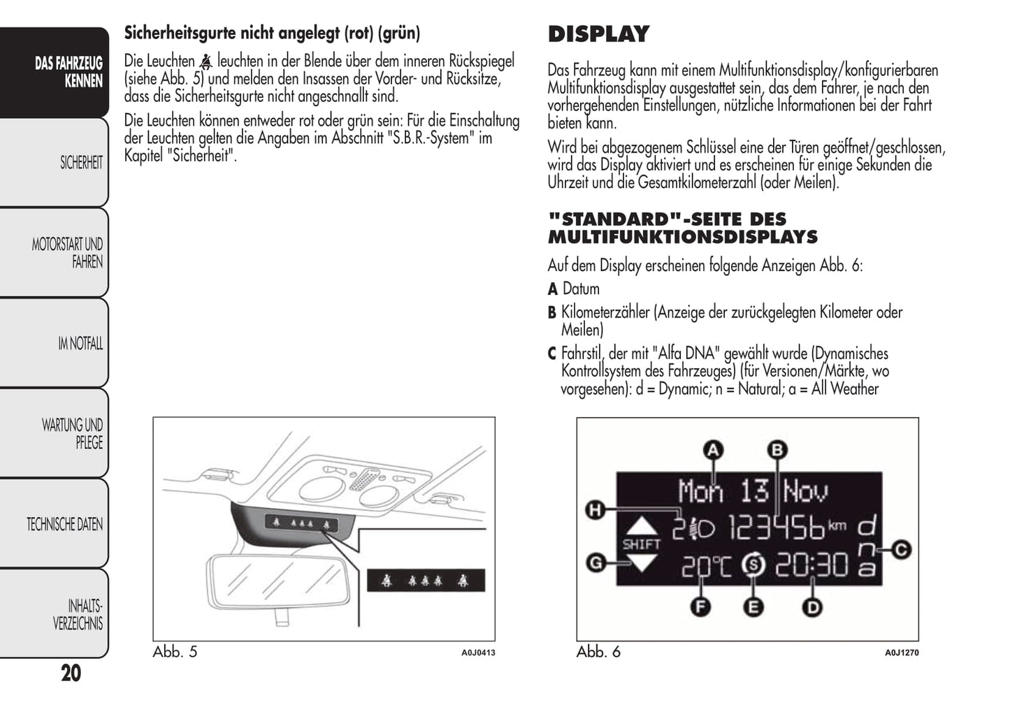 2008-2014 Alfa Romeo MiTo Owner's Manual | German
