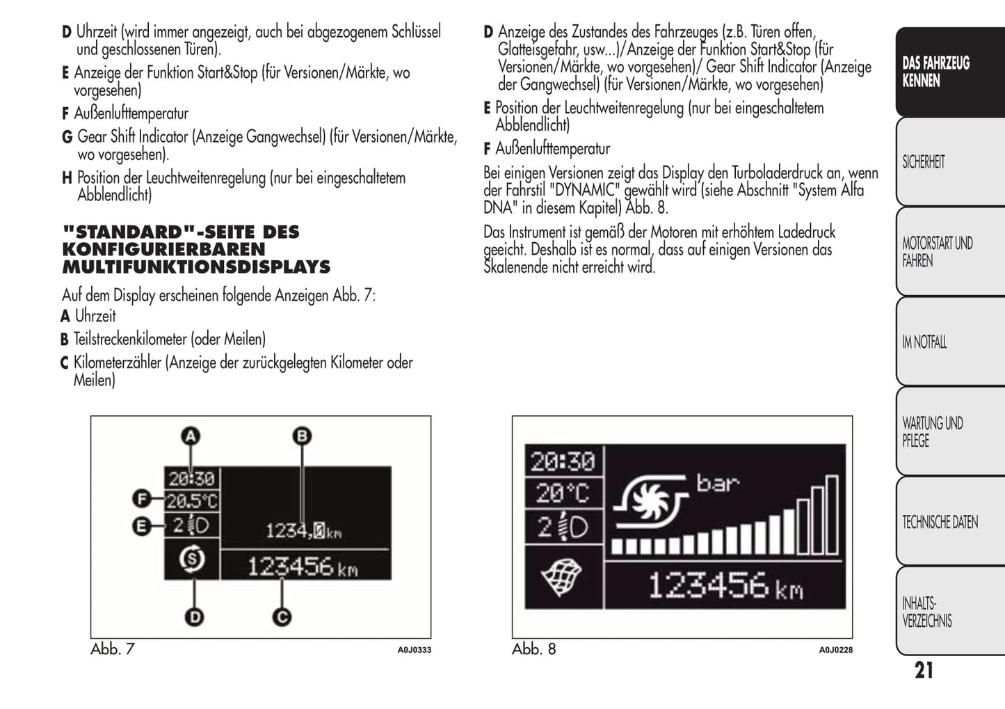 2008-2014 Alfa Romeo MiTo Owner's Manual | German