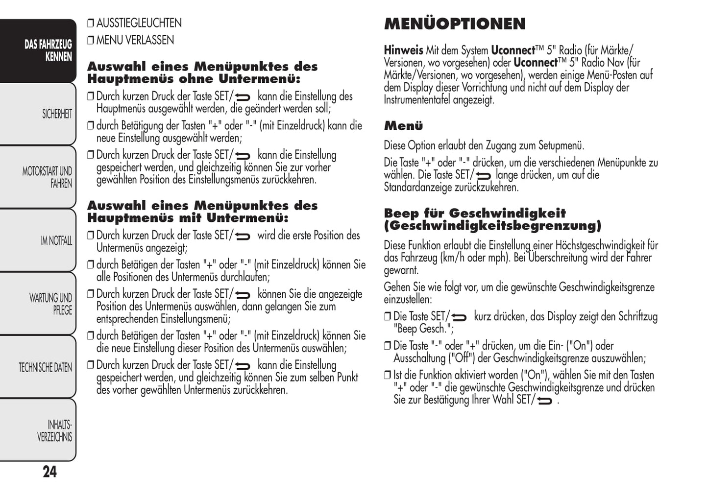 2008-2014 Alfa Romeo MiTo Owner's Manual | German