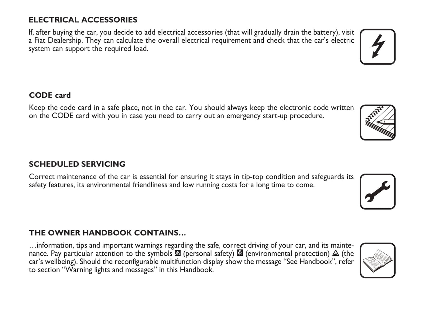 2009-2010 Fiat Punto/Grande Punto Owner's Manual | English