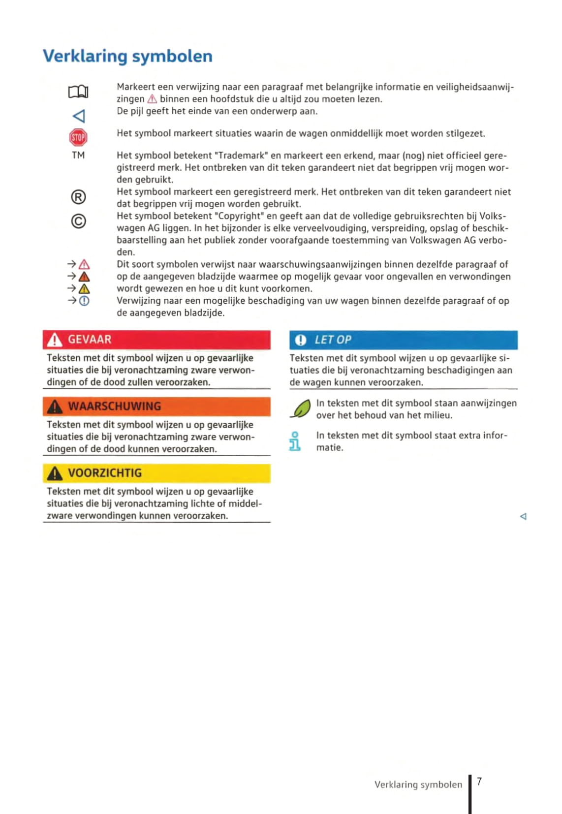 2021-2023 Volkswagen Caddy Owner's Manual | Dutch
