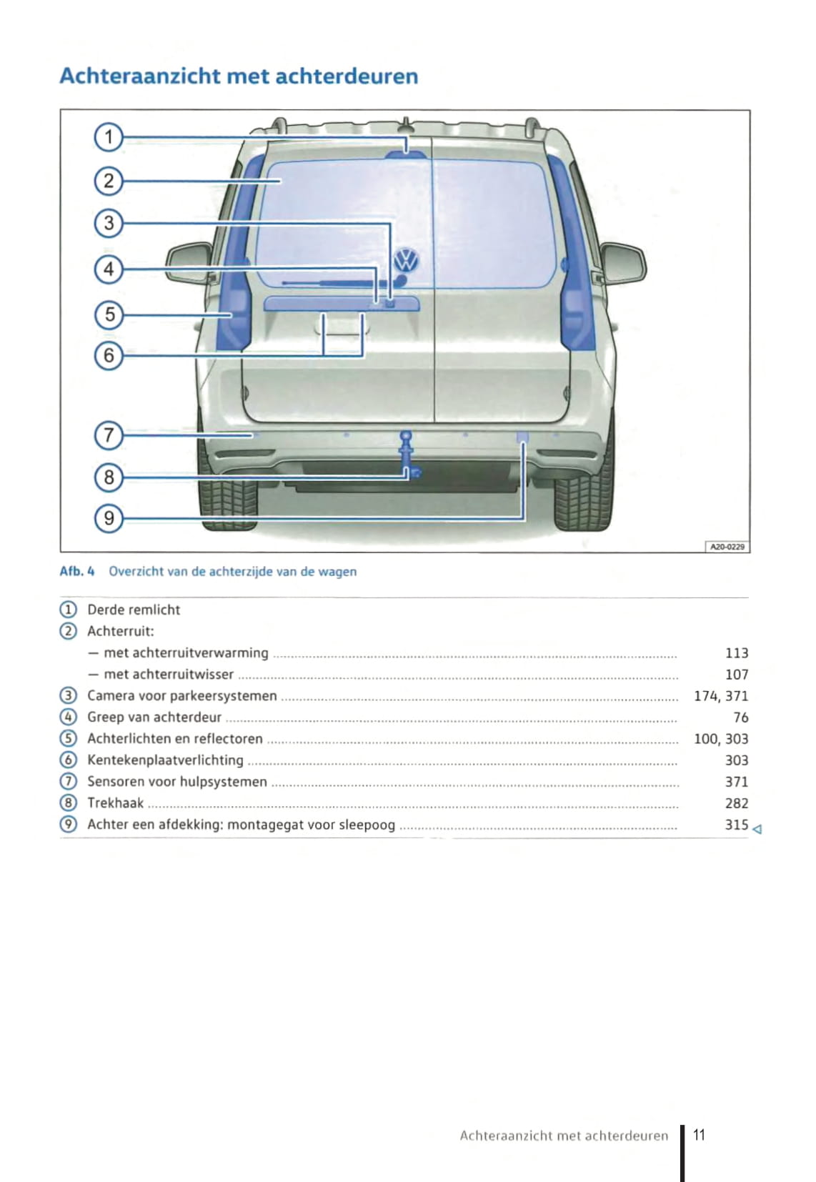 2021-2023 Volkswagen Caddy Owner's Manual | Dutch