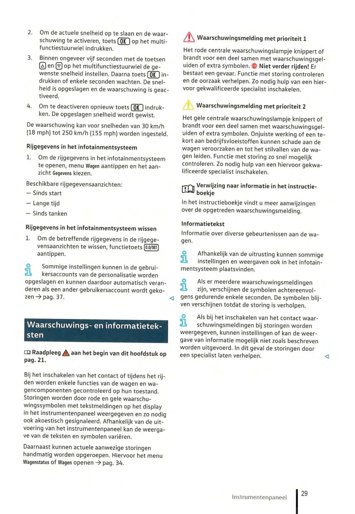 2021-2023 Volkswagen Caddy Owner's Manual | Dutch