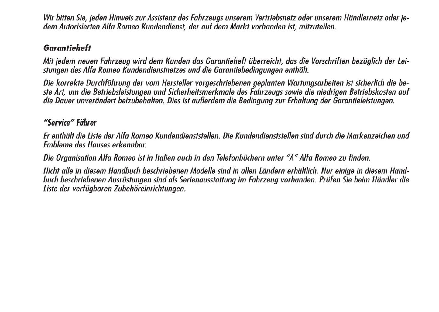 2008-2013 Alfa Romeo 159 Owner's Manual | German