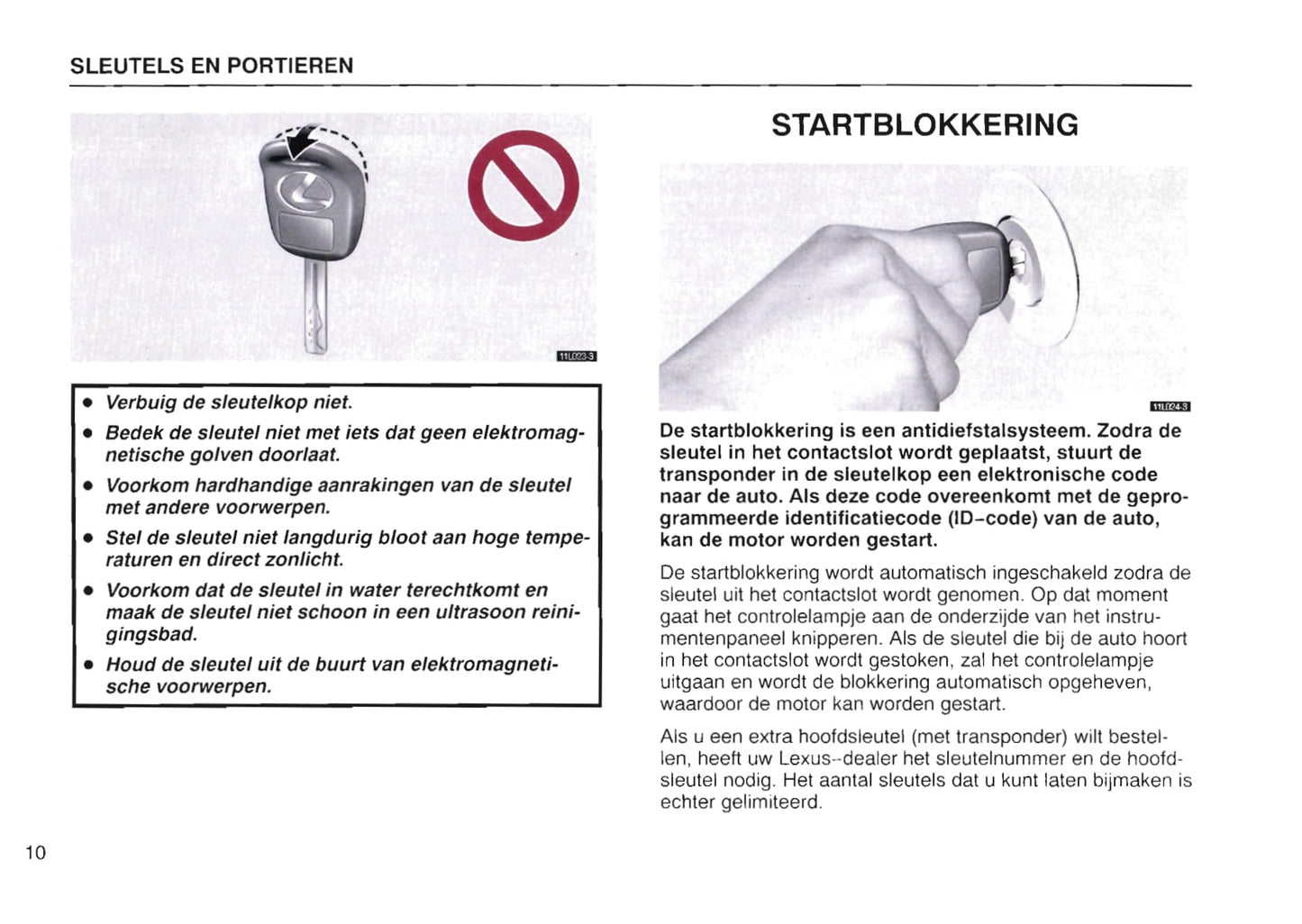 1997-1998 Lexus LS 400 Owner's Manual | Dutch