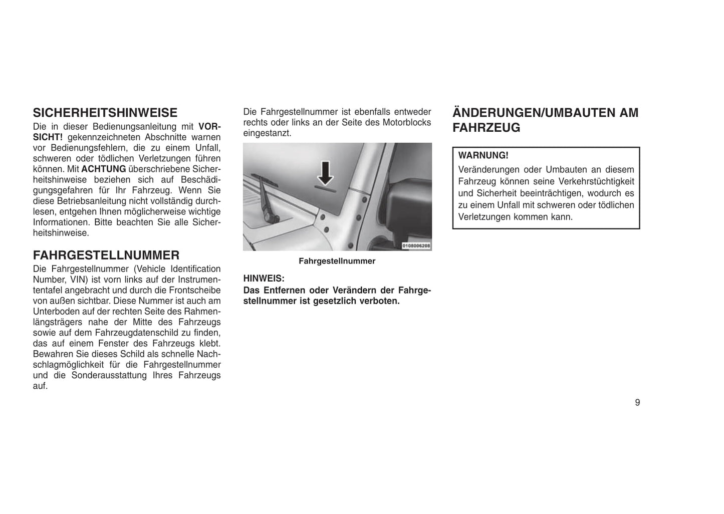 2015-2016 Jeep Wrangler Owner's Manual | German