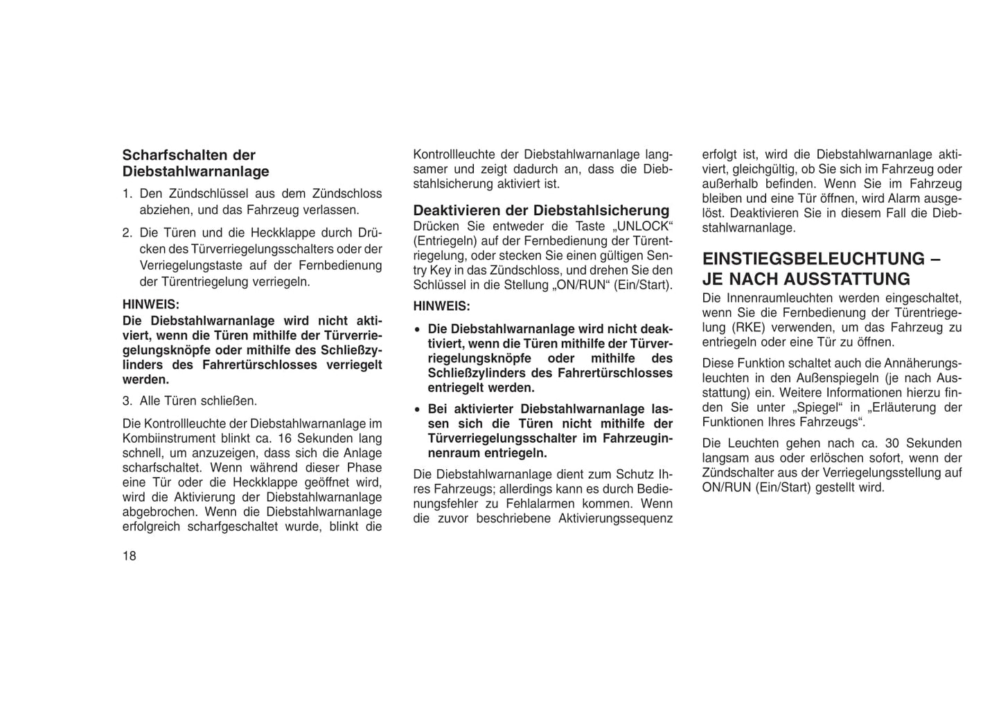 2015-2016 Jeep Wrangler Owner's Manual | German