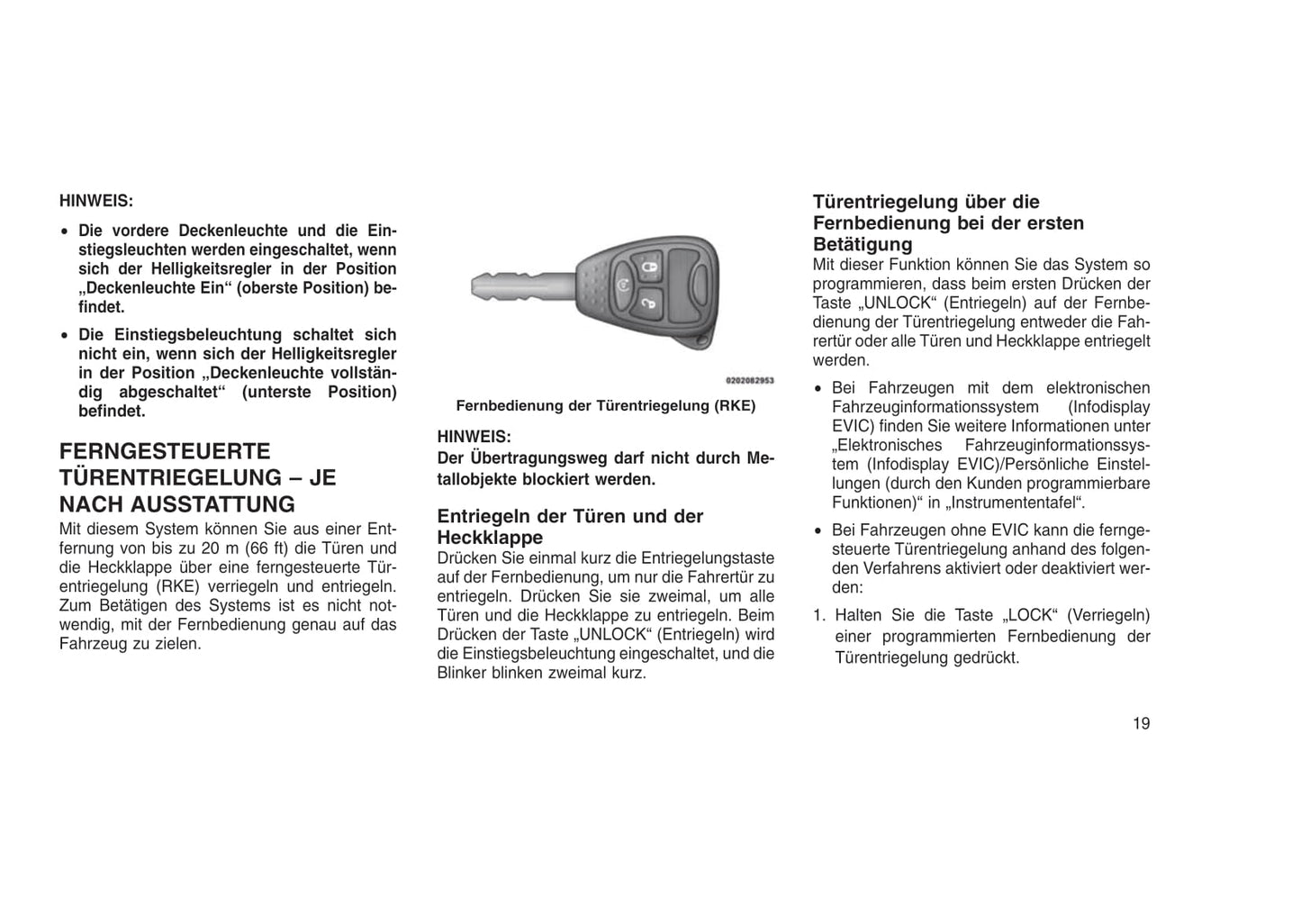 2015-2016 Jeep Wrangler Owner's Manual | German