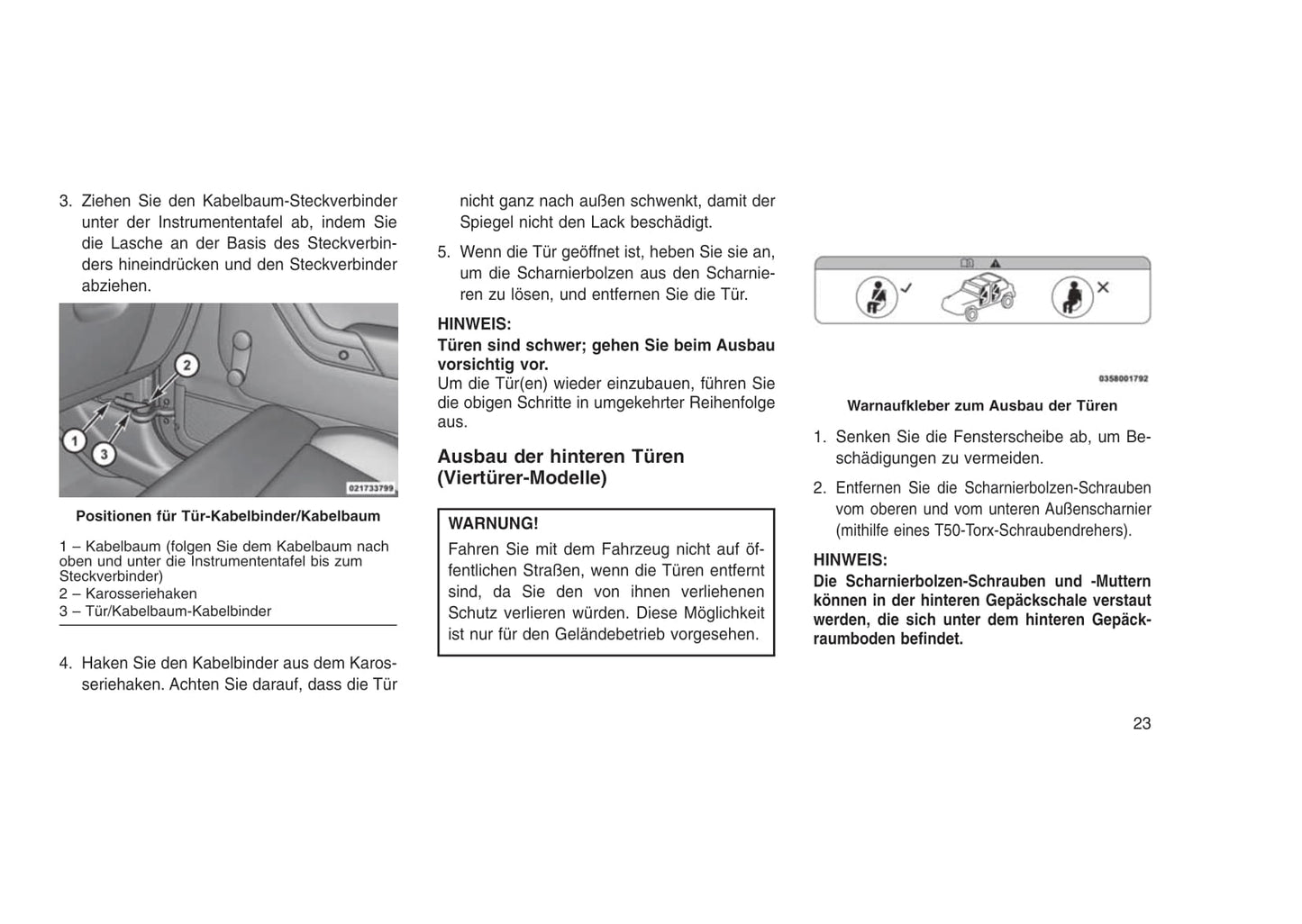 2015-2016 Jeep Wrangler Owner's Manual | German