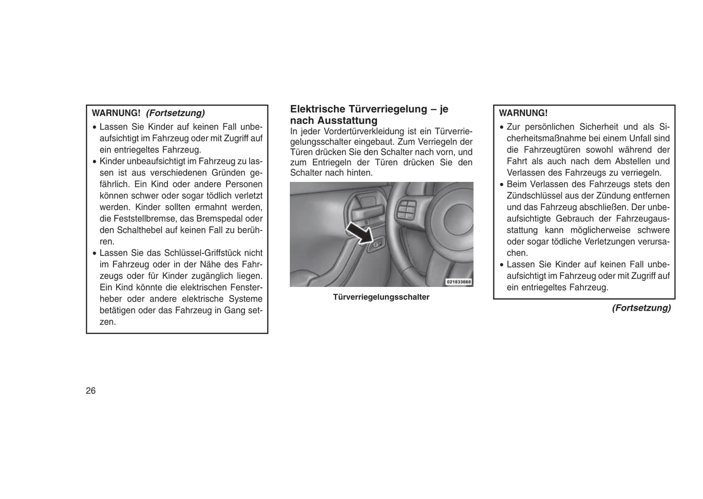 2015-2016 Jeep Wrangler Owner's Manual | German
