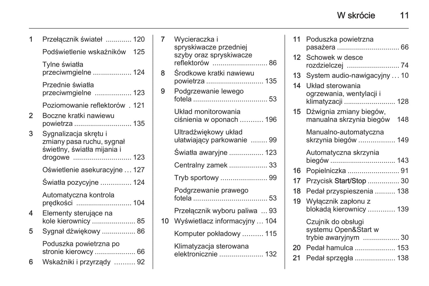 2014 Opel Zafira/Zafira Family Owner's Manual | Polish