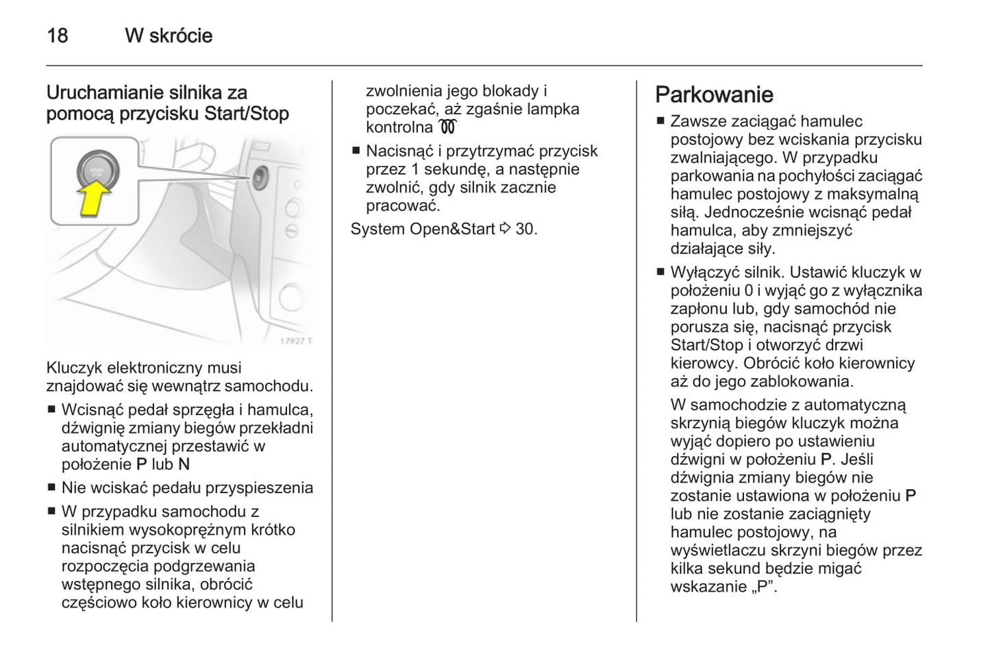 2014 Opel Zafira/Zafira Family Owner's Manual | Polish