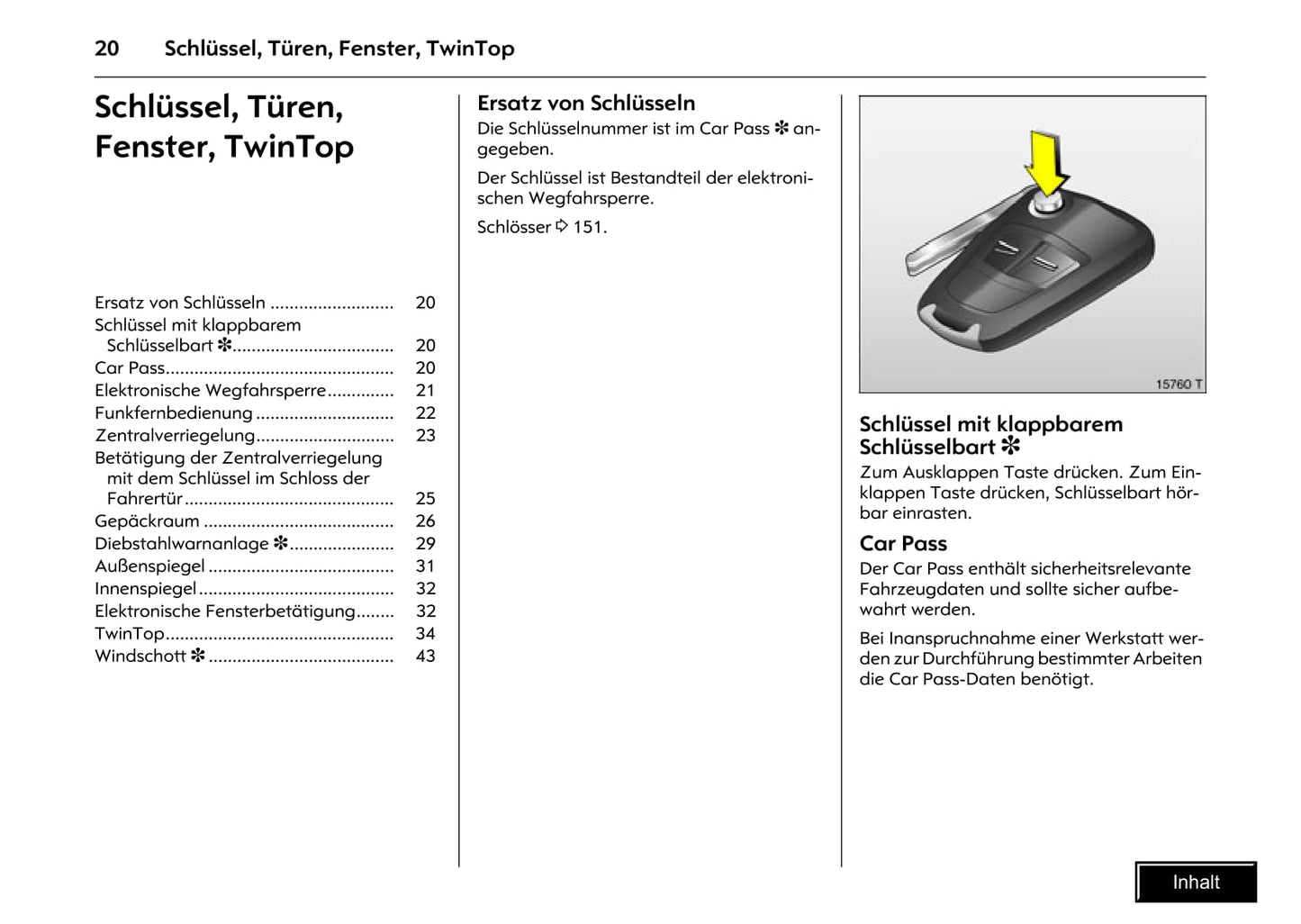 2008-2010 Opel Tigra Twin Top Manuel du propriétaire | Allemand