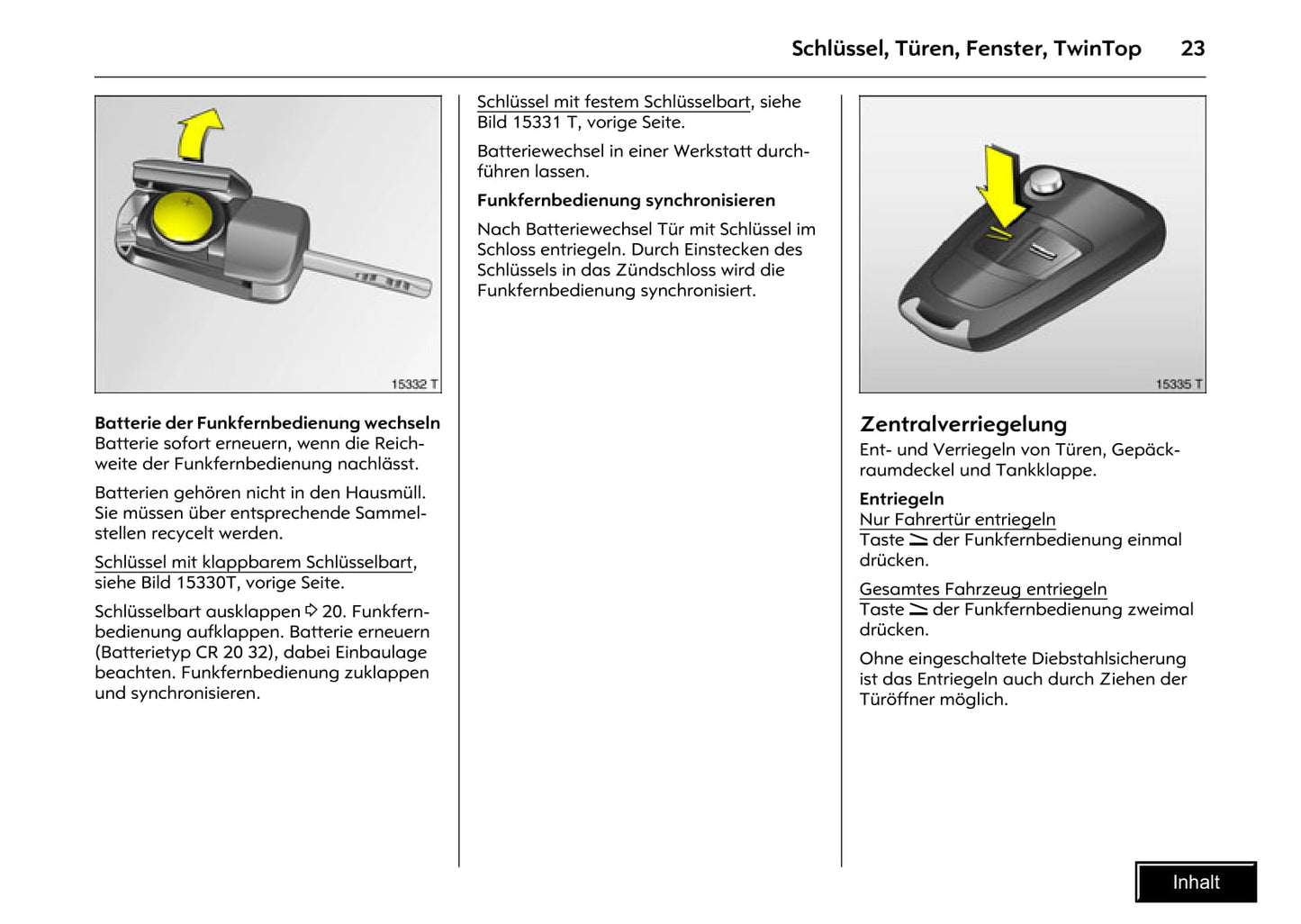 2008-2010 Opel Tigra Twin Top Manuel du propriétaire | Allemand