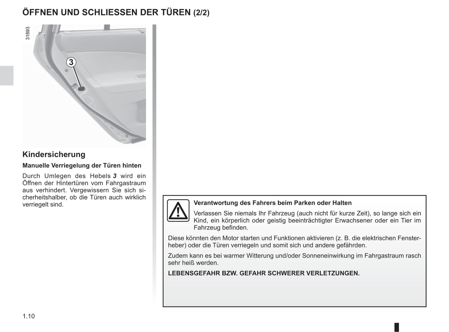 2014-2015 Renault Koleos Owner's Manual | German