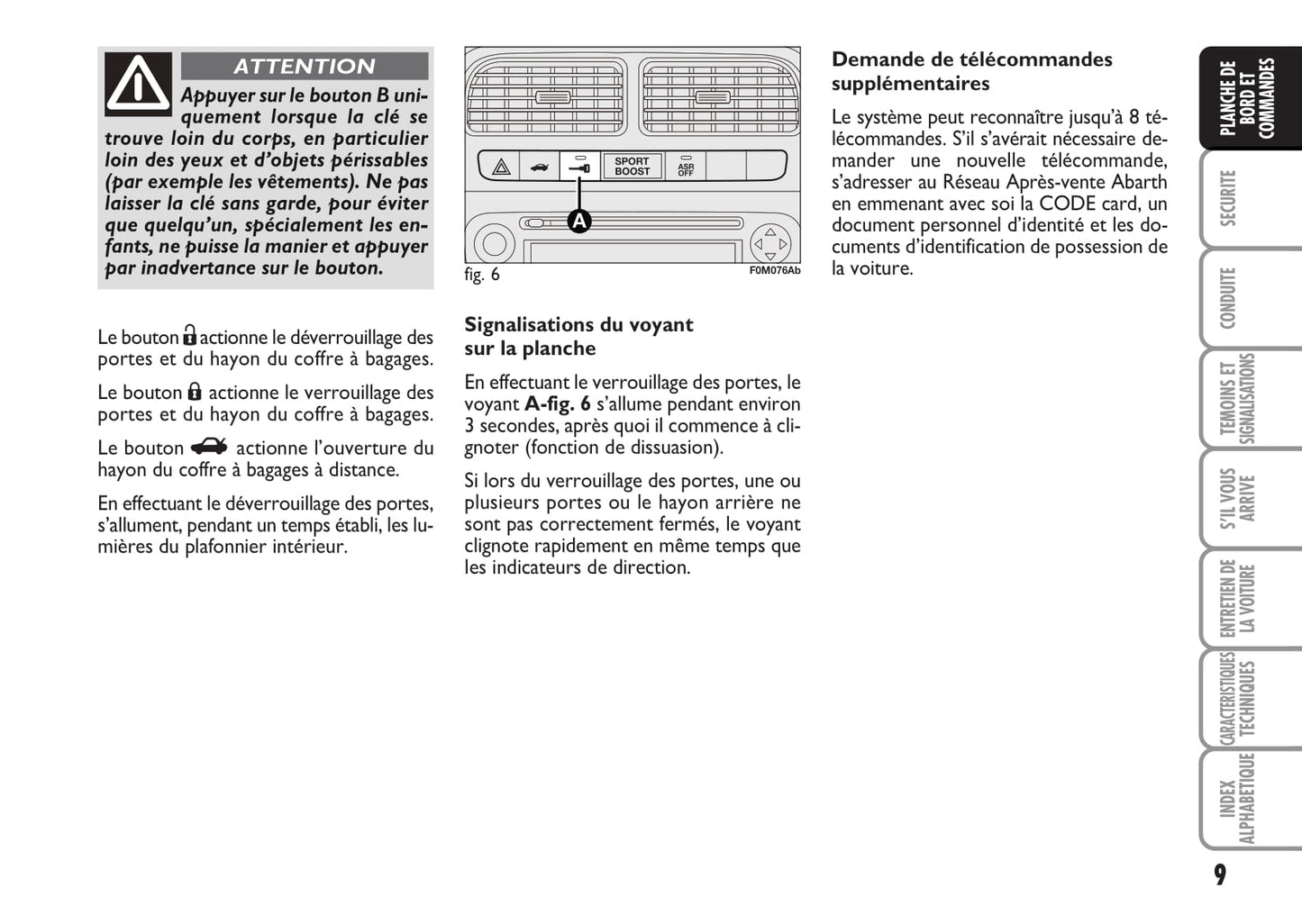2008-2010 Abarth Grande Punto Owner's Manual | French