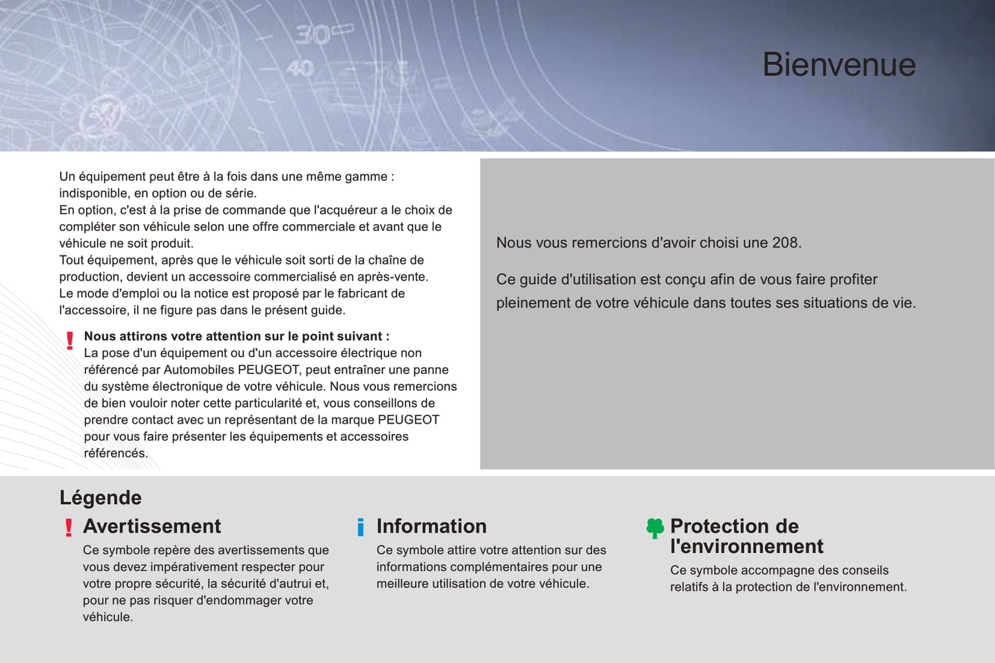 2014-2015 Peugeot 208 Owner's Manual | French