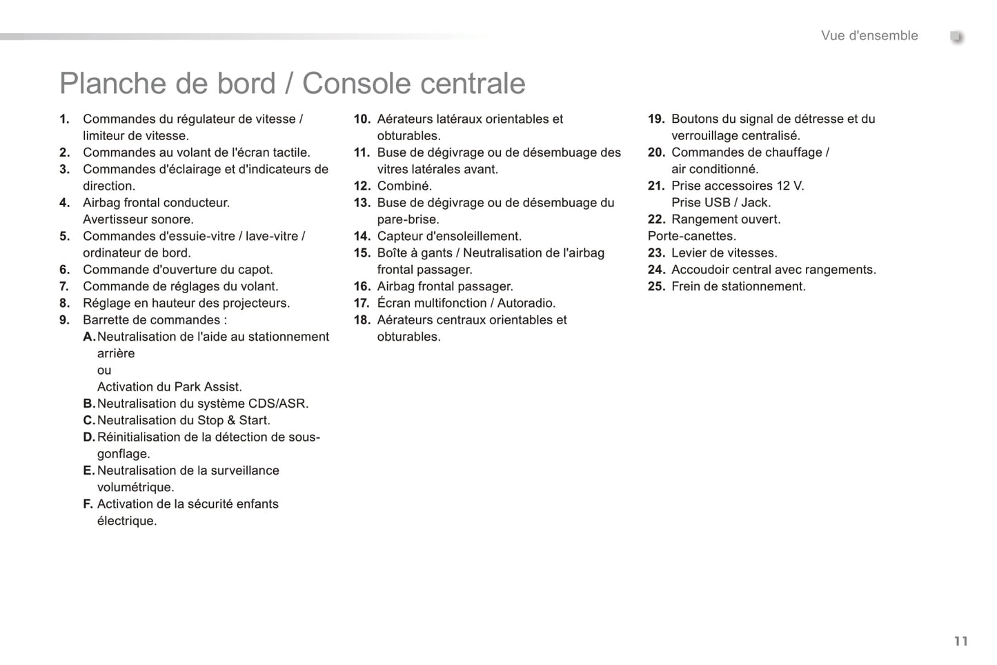 2014-2015 Peugeot 208 Owner's Manual | French
