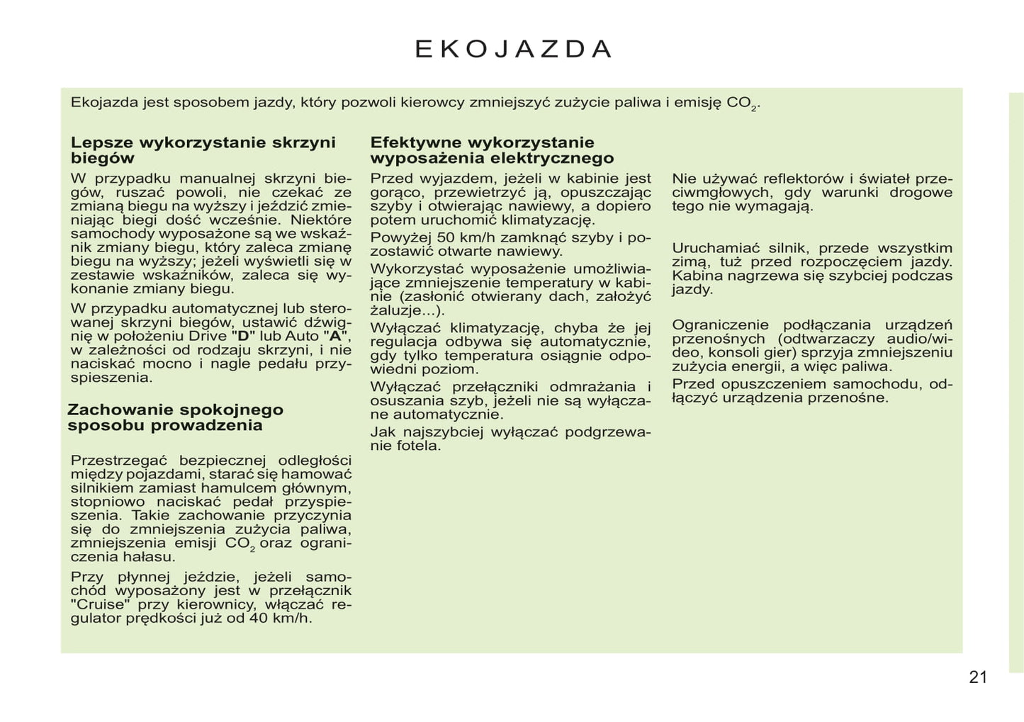 2011-2013 Citroën C3 Owner's Manual | Polish