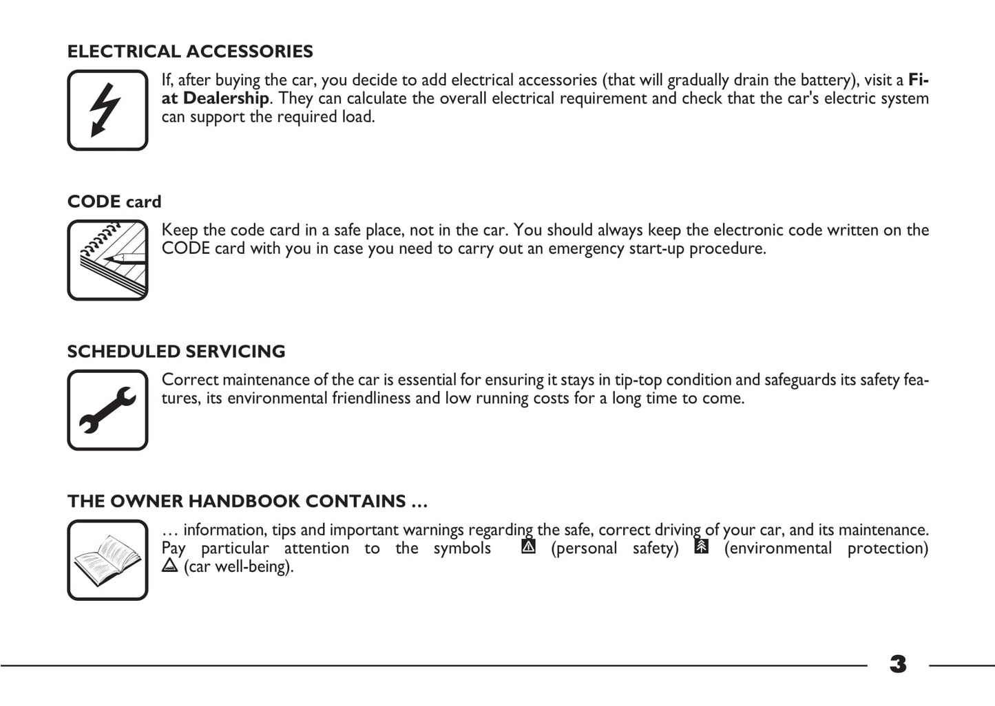 2003-2004 Fiat Barchetta Owner's Manual | English