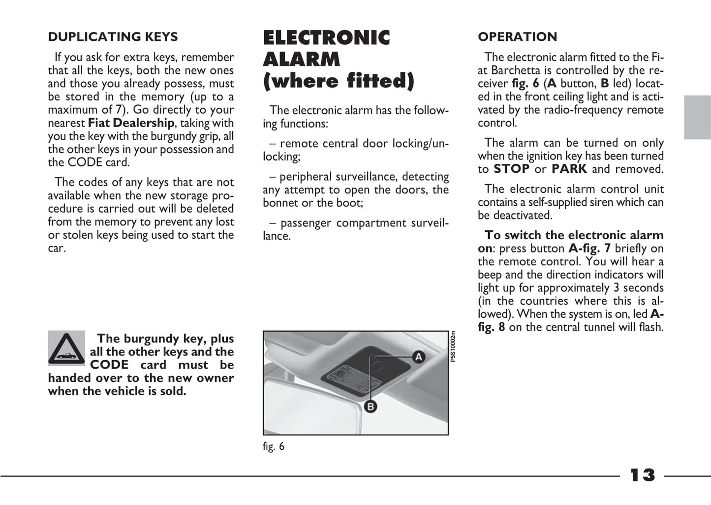 2003-2004 Fiat Barchetta Owner's Manual | English