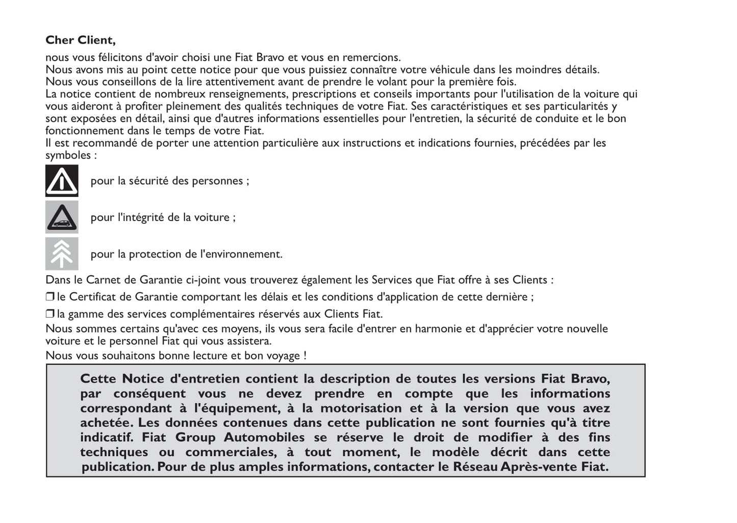 2014-2015 Fiat Bravo Owner's Manual | French