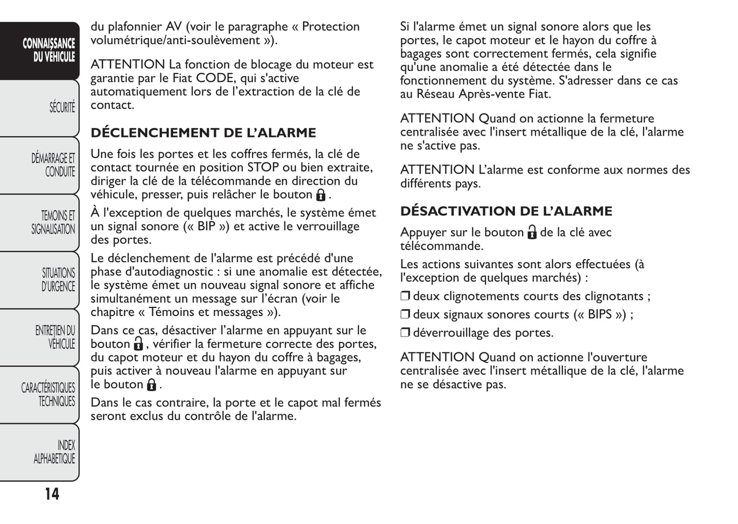 2014-2015 Fiat Bravo Owner's Manual | French