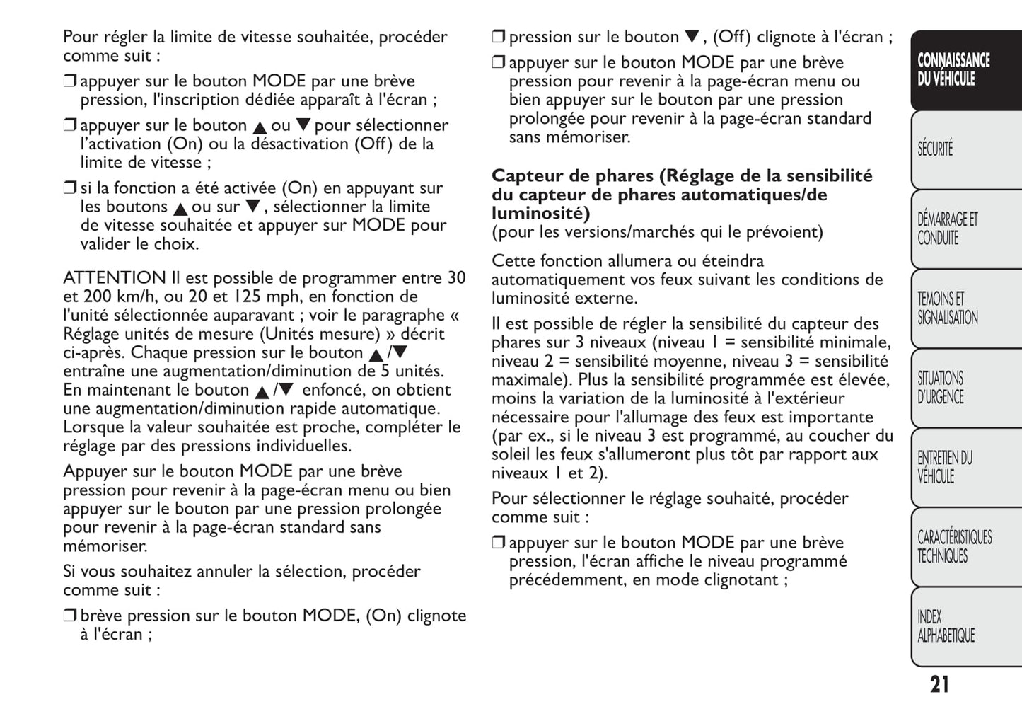 2014-2015 Fiat Bravo Owner's Manual | French