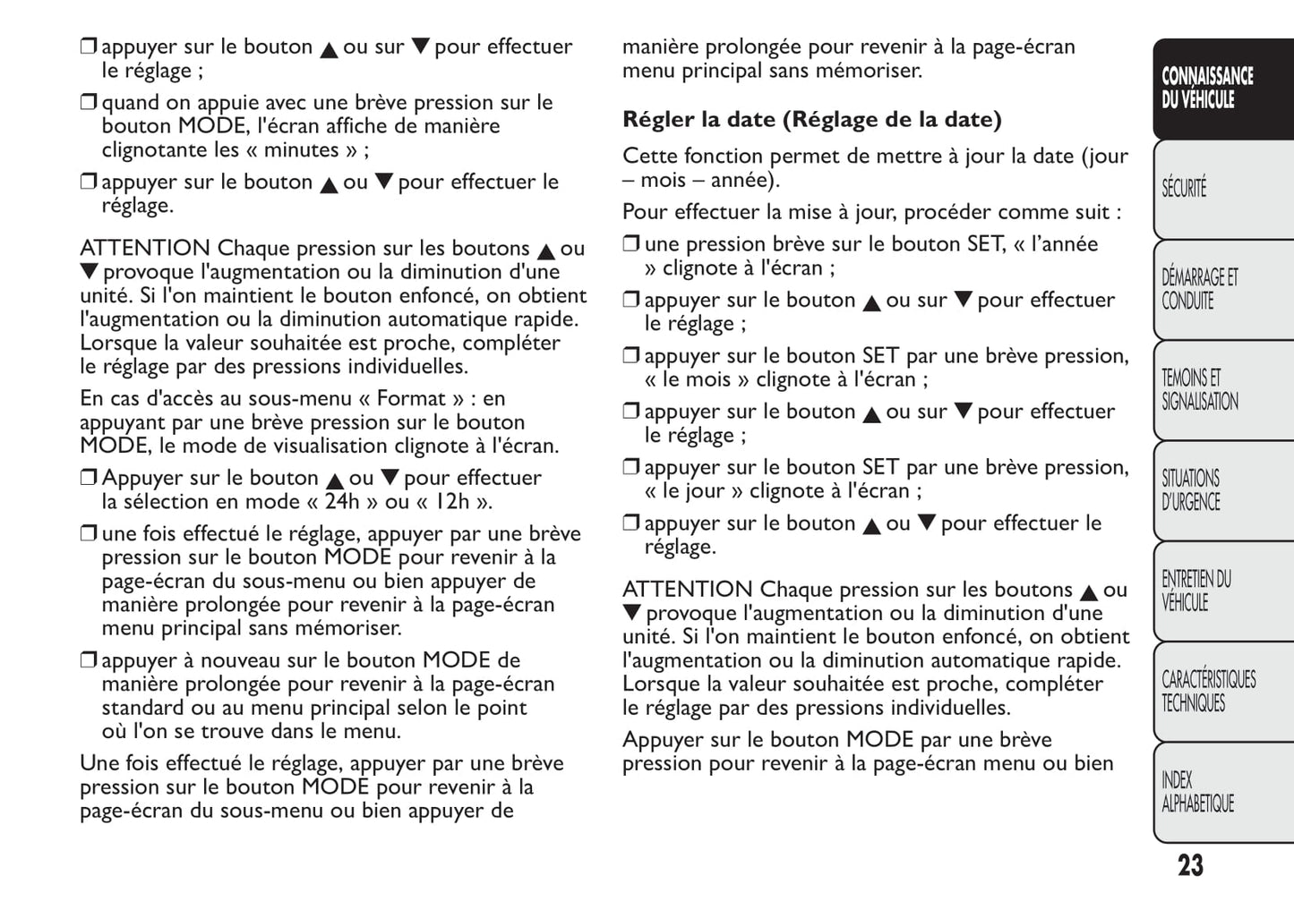 2014-2015 Fiat Bravo Owner's Manual | French