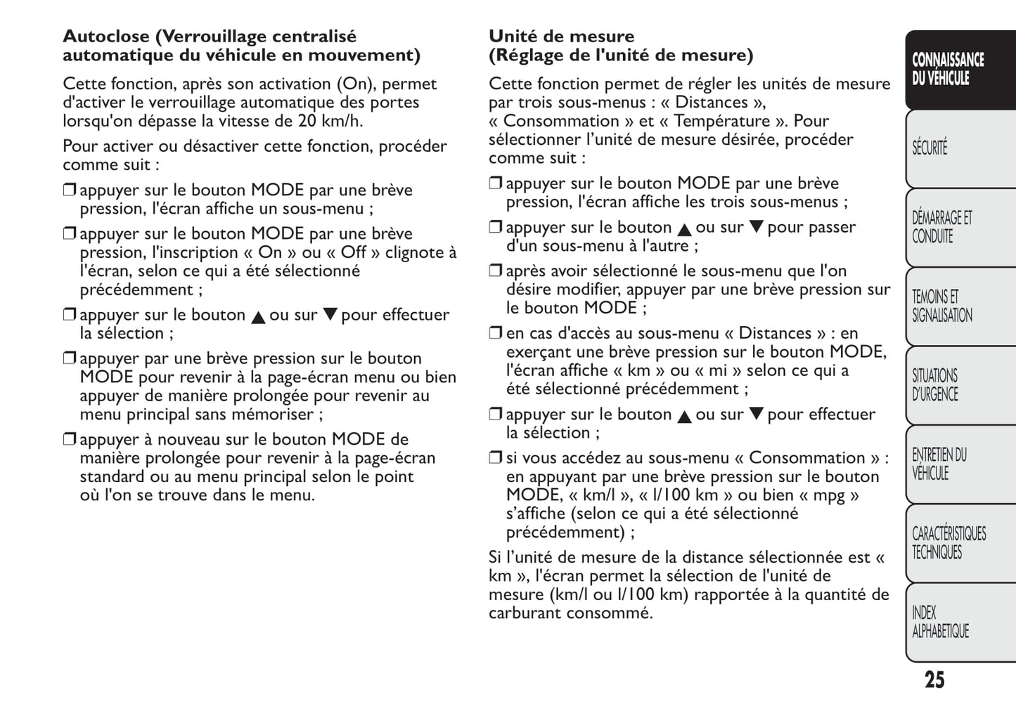 2014-2015 Fiat Bravo Owner's Manual | French
