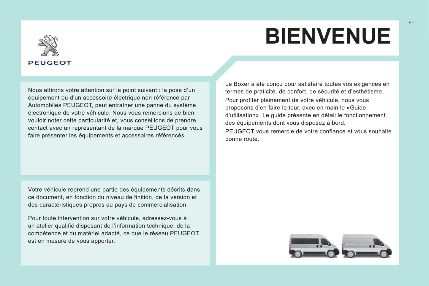 2013-2014 Peugeot Boxer Owner's Manual | French