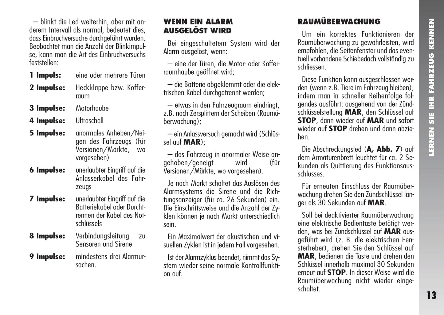 2007-2010 Alfa Romeo 147 Owner's Manual | German