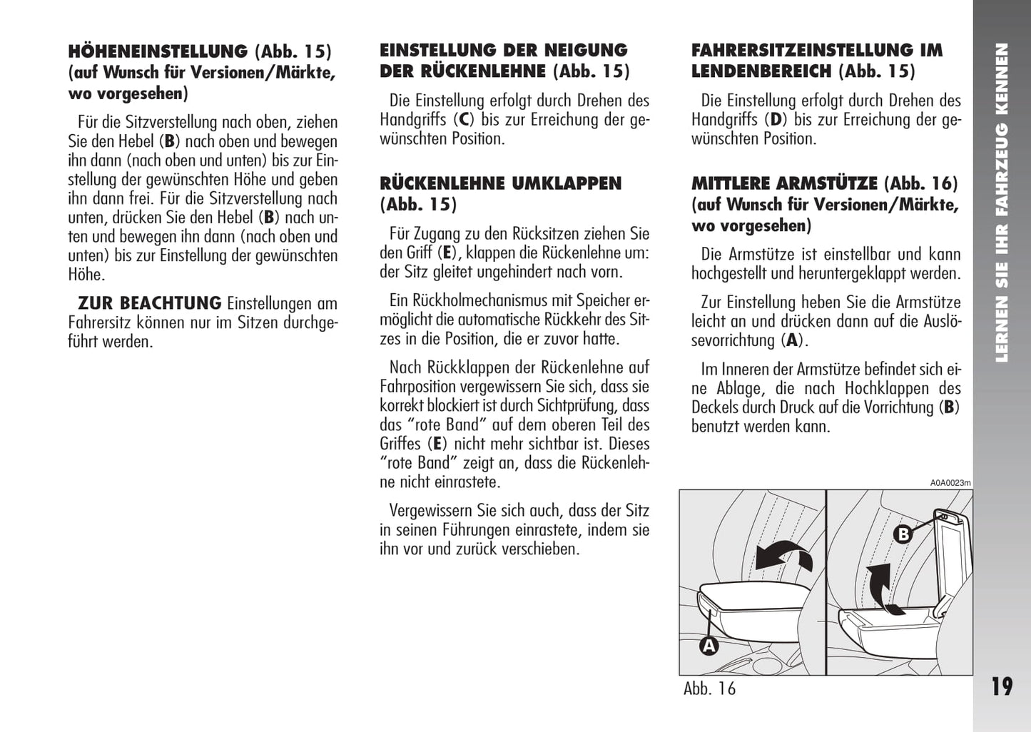 2007-2010 Alfa Romeo 147 Owner's Manual | German