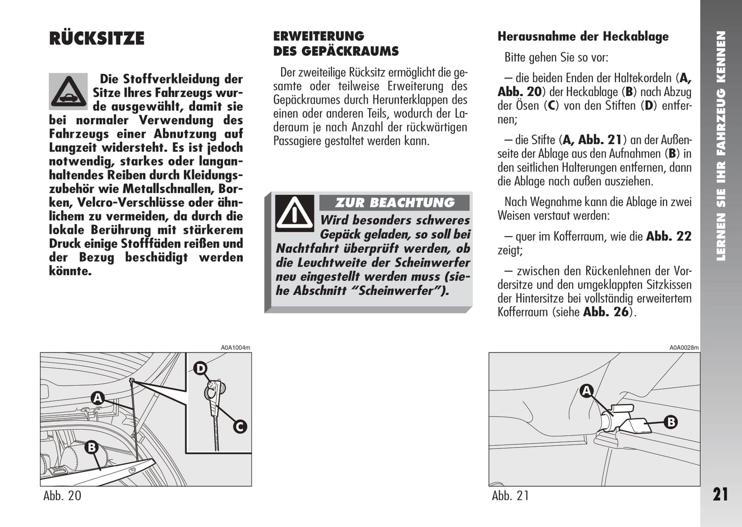 2007-2010 Alfa Romeo 147 Owner's Manual | German