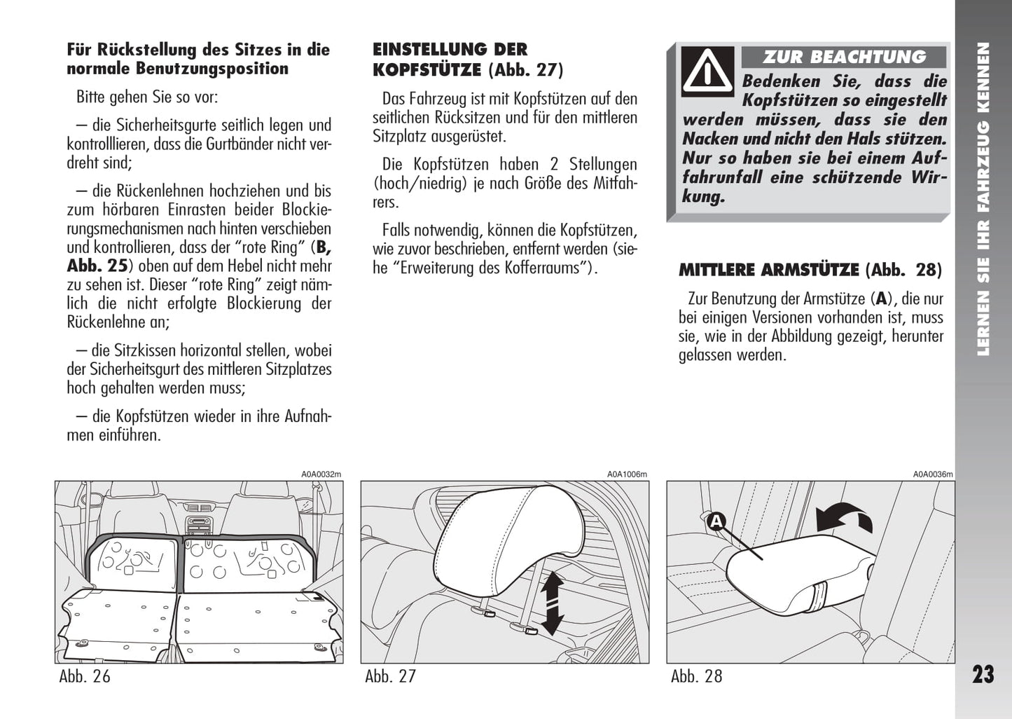 2007-2010 Alfa Romeo 147 Owner's Manual | German