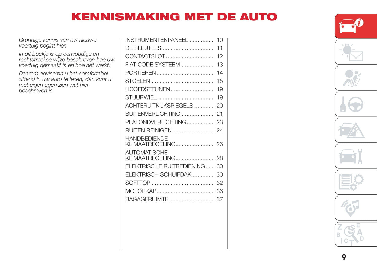 2016-2022 Abarth 595 Manuel du propriétaire | Néerlandais