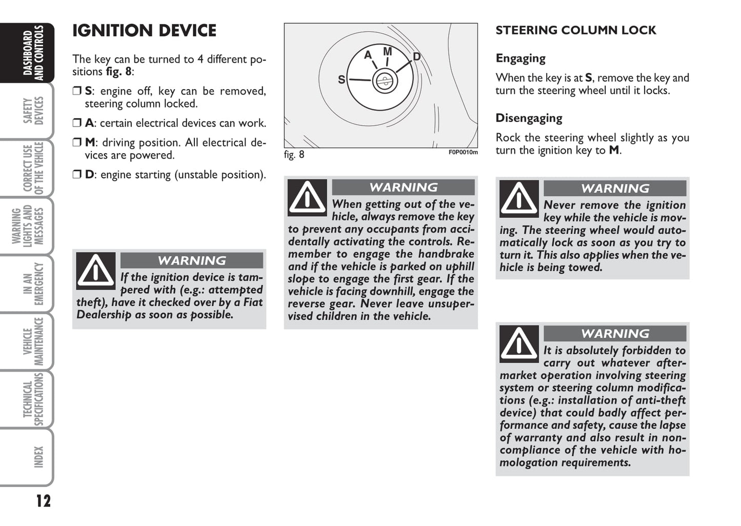 2012-2013 Fiat Scudo Owner's Manual | English