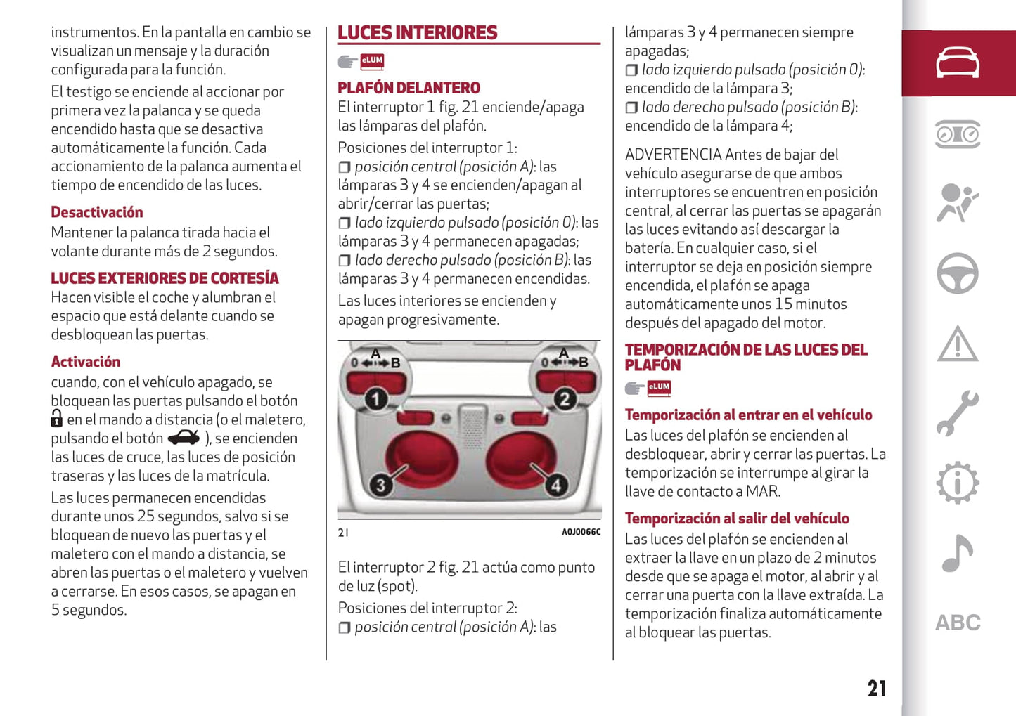 2016-2020 Alfa Romeo MiTo Manuel du propriétaire | Espagnol