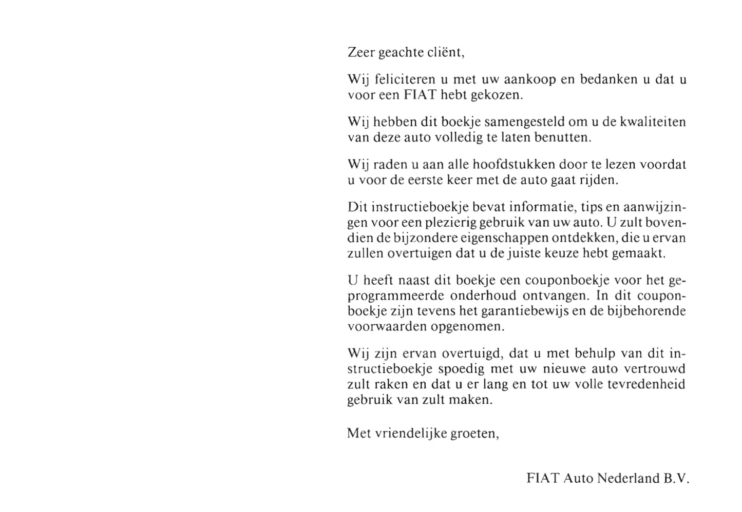 1990-1991 Fiat Croma Owner's Manual | Dutch