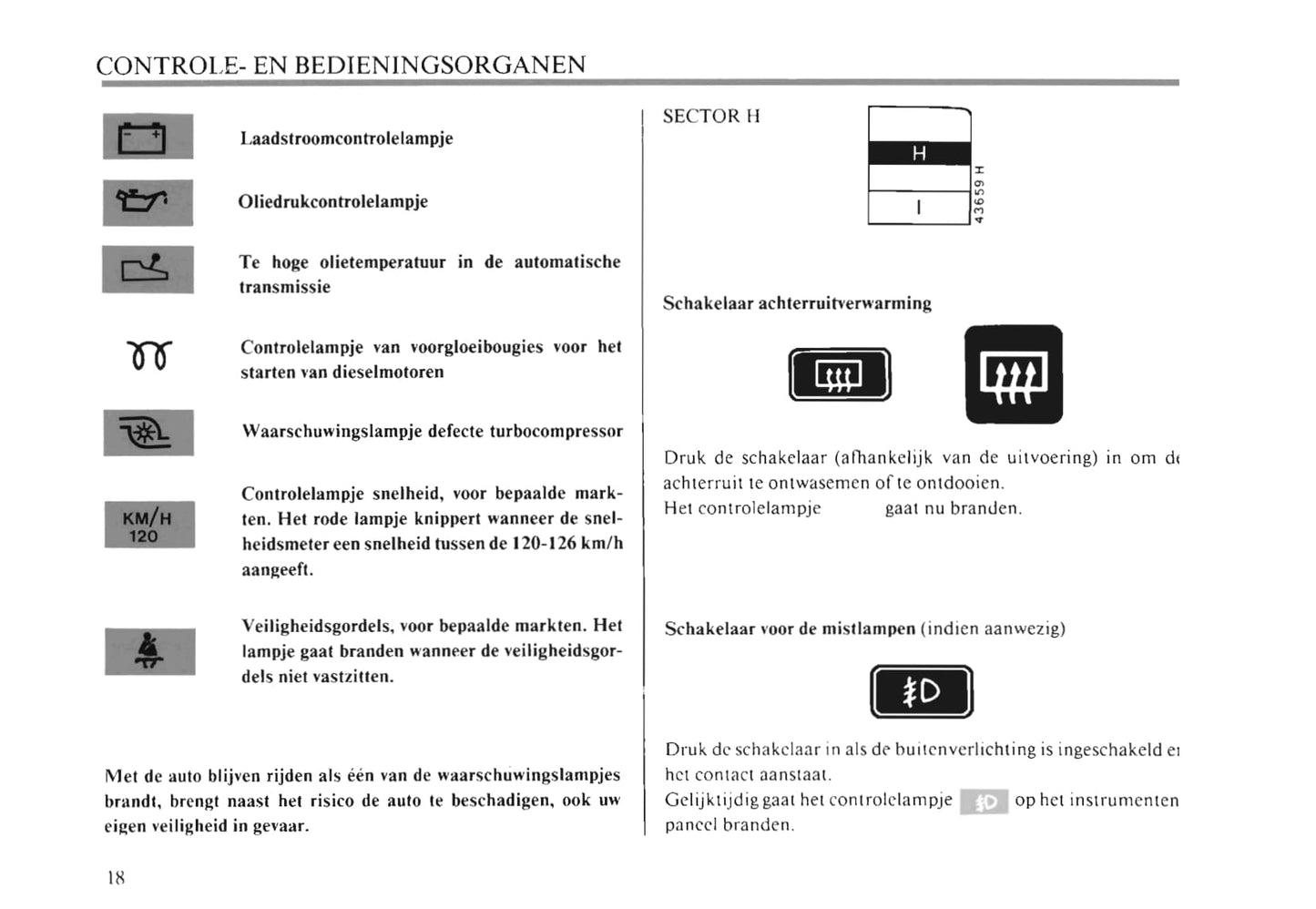 1990-1991 Fiat Croma Owner's Manual | Dutch