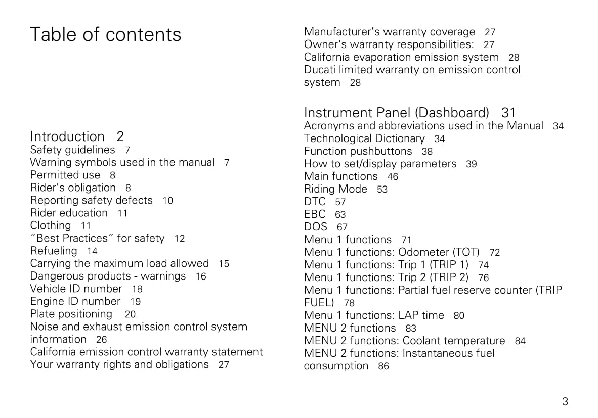 2012 Ducati Superbike Owner's Manual | English