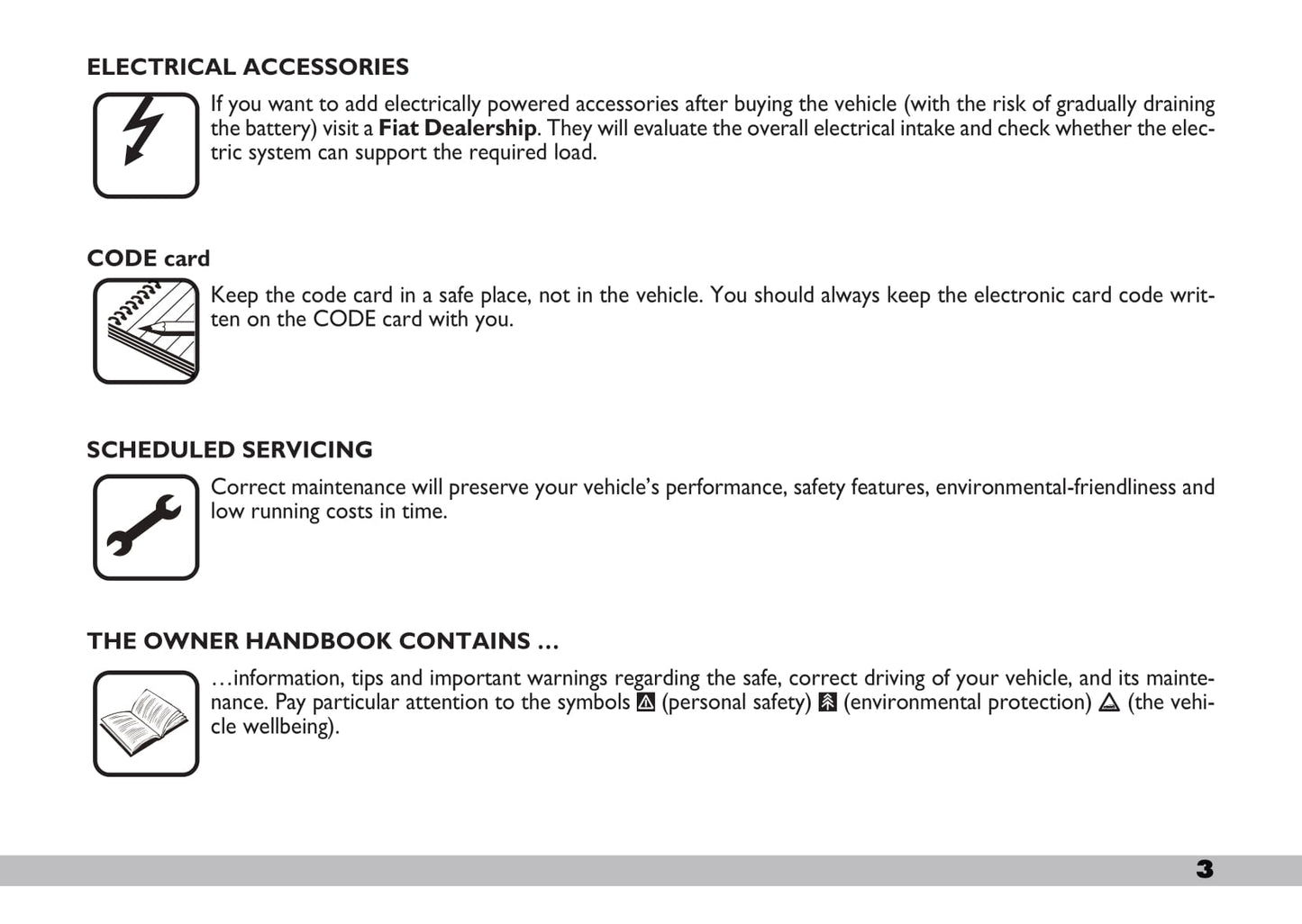 2009-2010 Fiat Doblò Owner's Manual | English