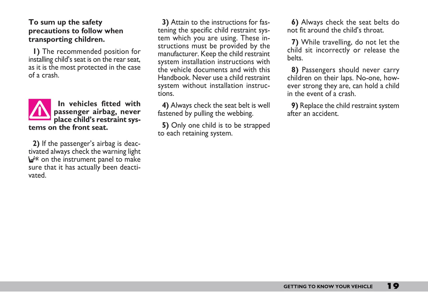 2009-2010 Fiat Doblò Owner's Manual | English